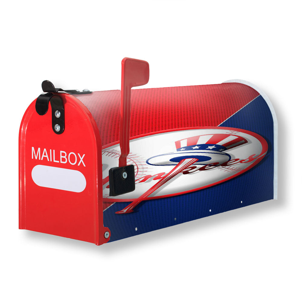Yankees Newyork Split Blue Red Magnetic Mailbox Cover - 18.0" x 21.0"