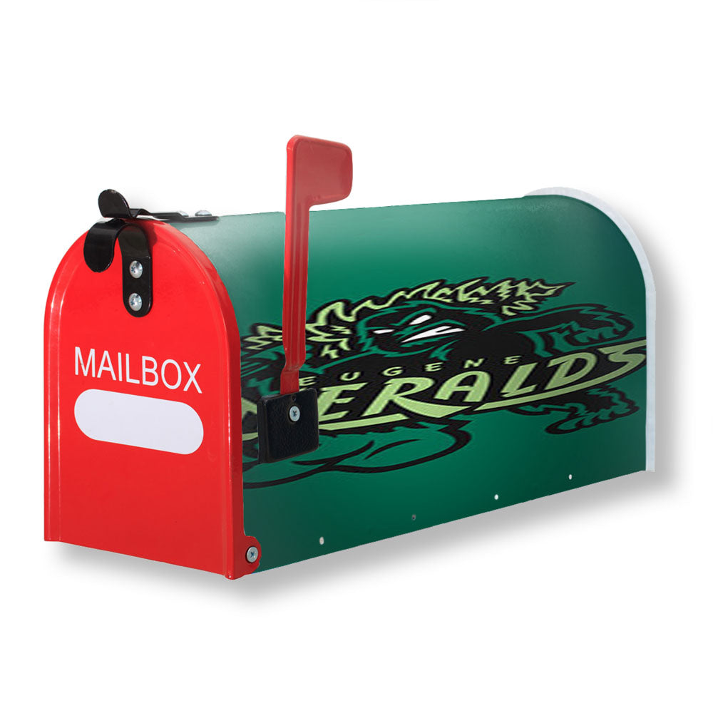 Eugene Emeralds Basebal Logo Green Magnetic Mailbox Cover - 18.0" x 21.0"