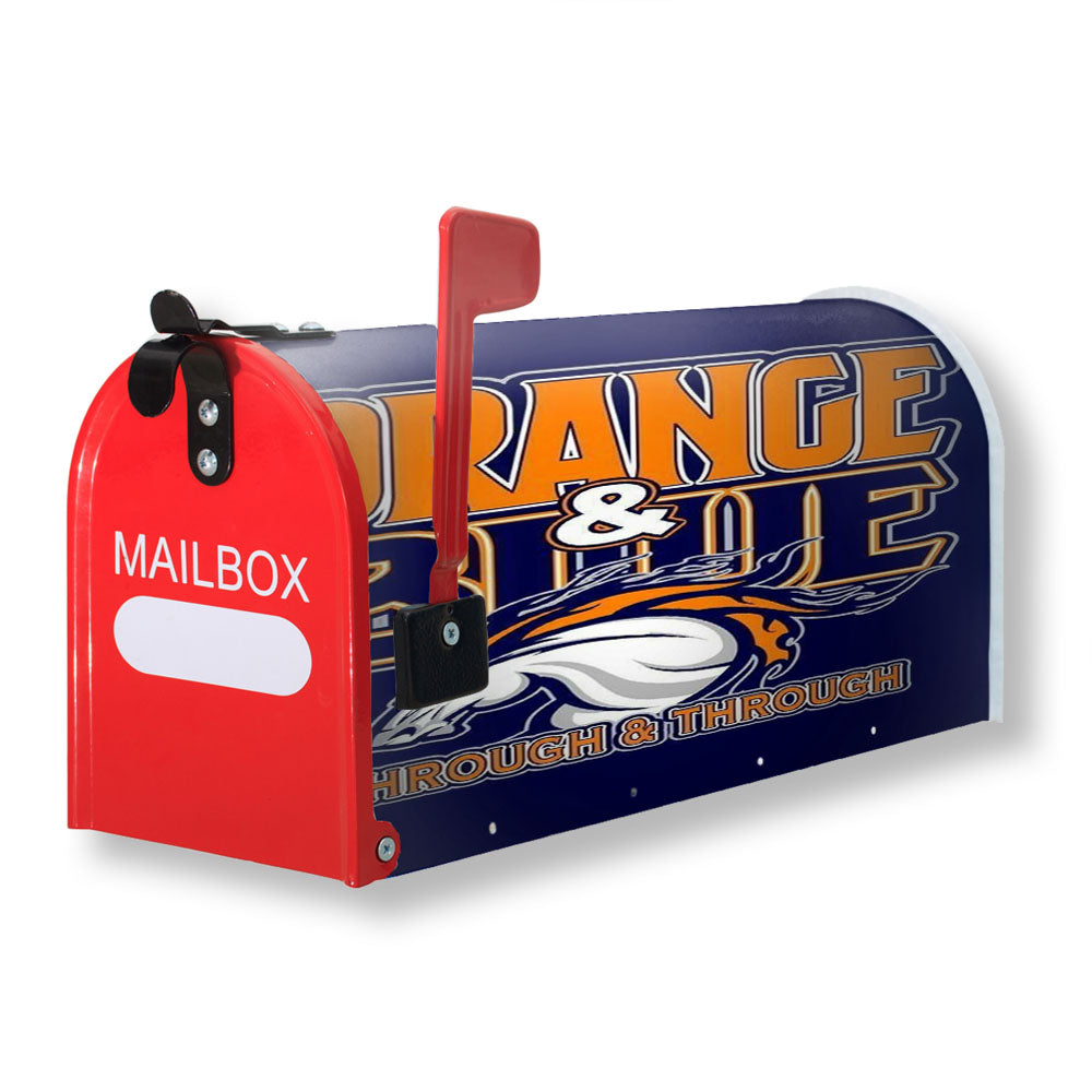 Orange Blue Hockey Magnetic Mailbox Cover - 18.0" x 21.0"