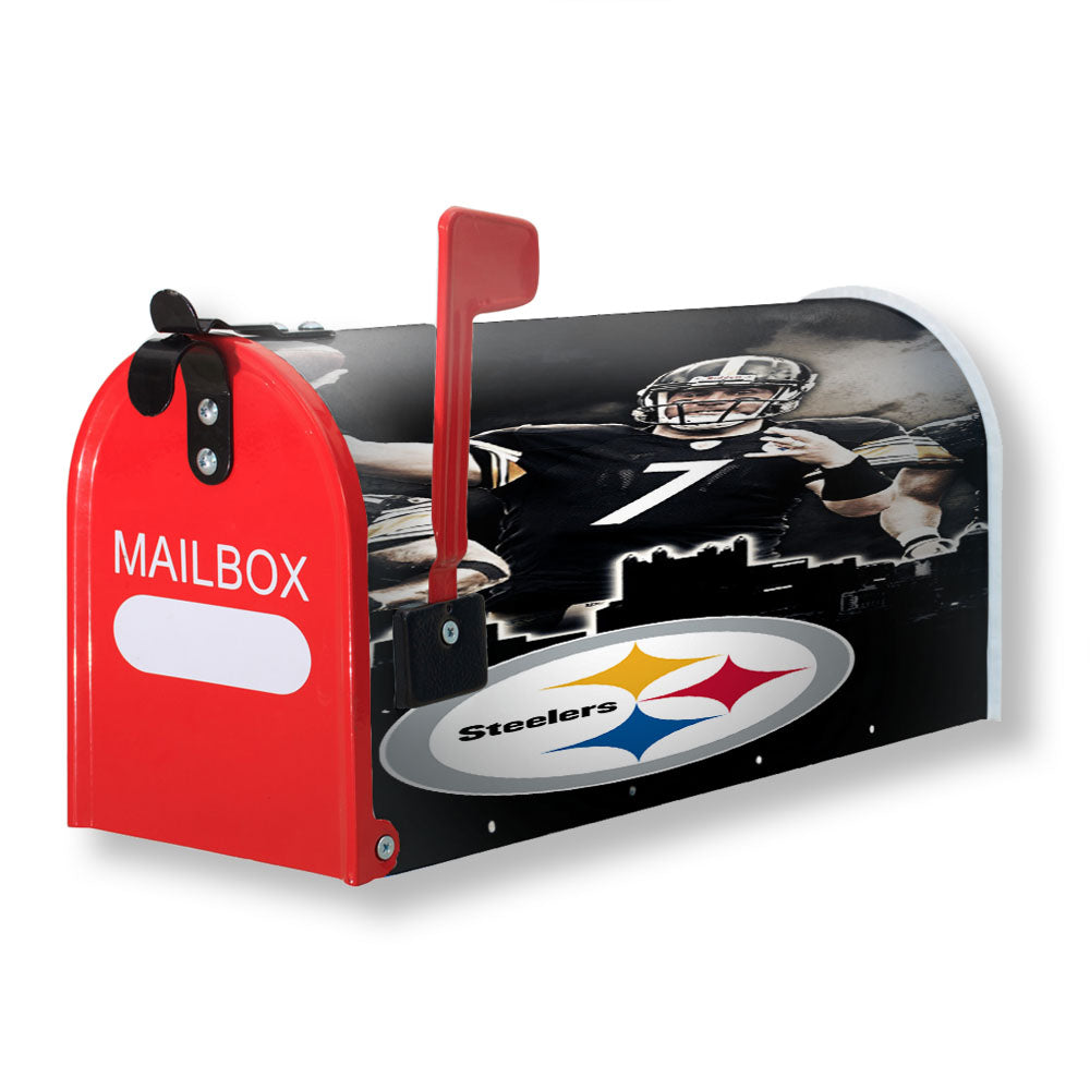 Pittsburgh Steelers Nfl Team Colors Arch Logo Magnetic Mailbox Cover - 18.0" x 21.0"