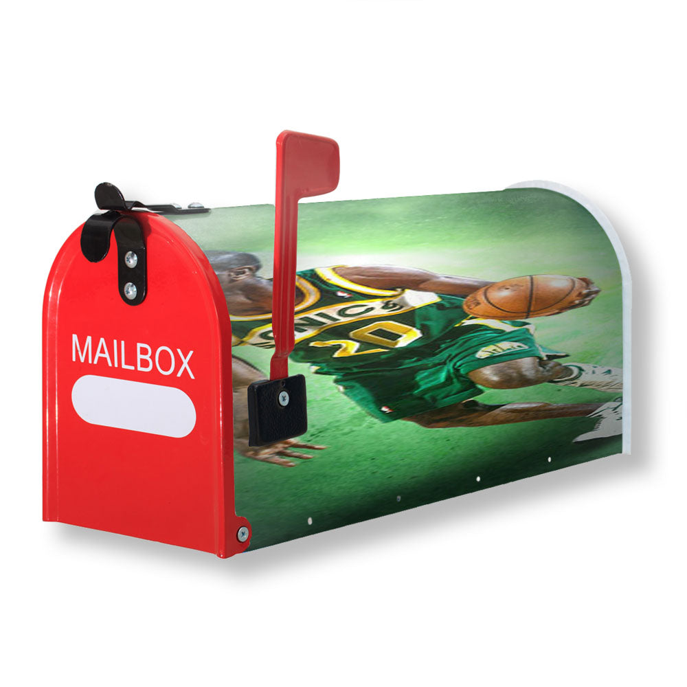 Seattle Sonics Basketball Player Magnetic Mailbox Cover - 18.0" x 21.0"