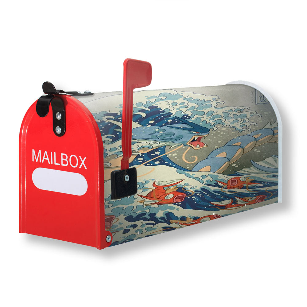 The Great Wave Off Kanto Blue Magnetic Mailbox Cover - 18.0" x 21.0"