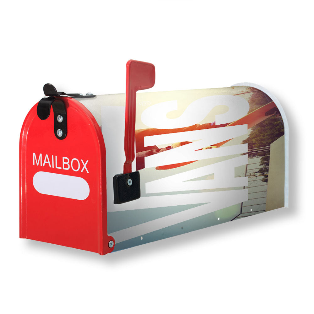 White Vans Logo Skateboarding Magnetic Mailbox Cover - 18.0" x 21.0"