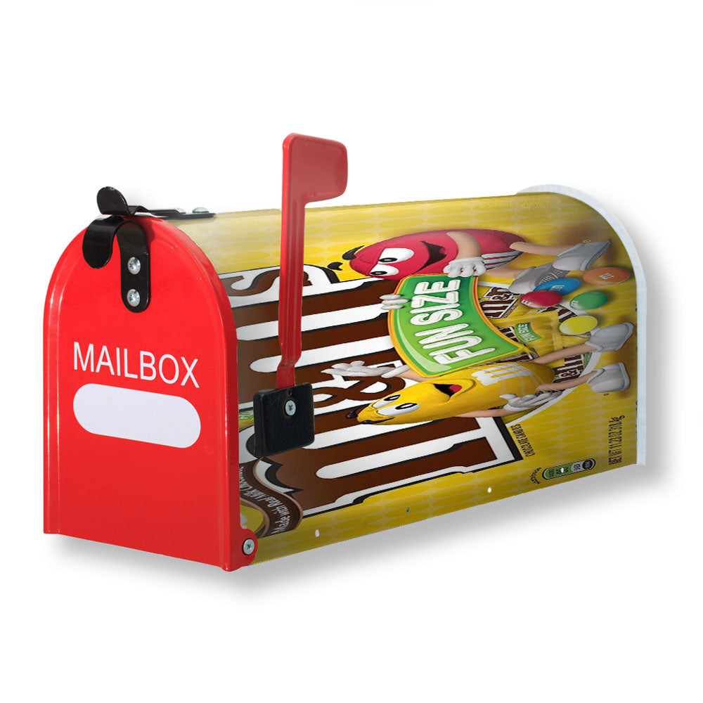 Yellow Peanut M&M Fun Size Magnetic Mailbox Cover - 18.0" x 21.0"