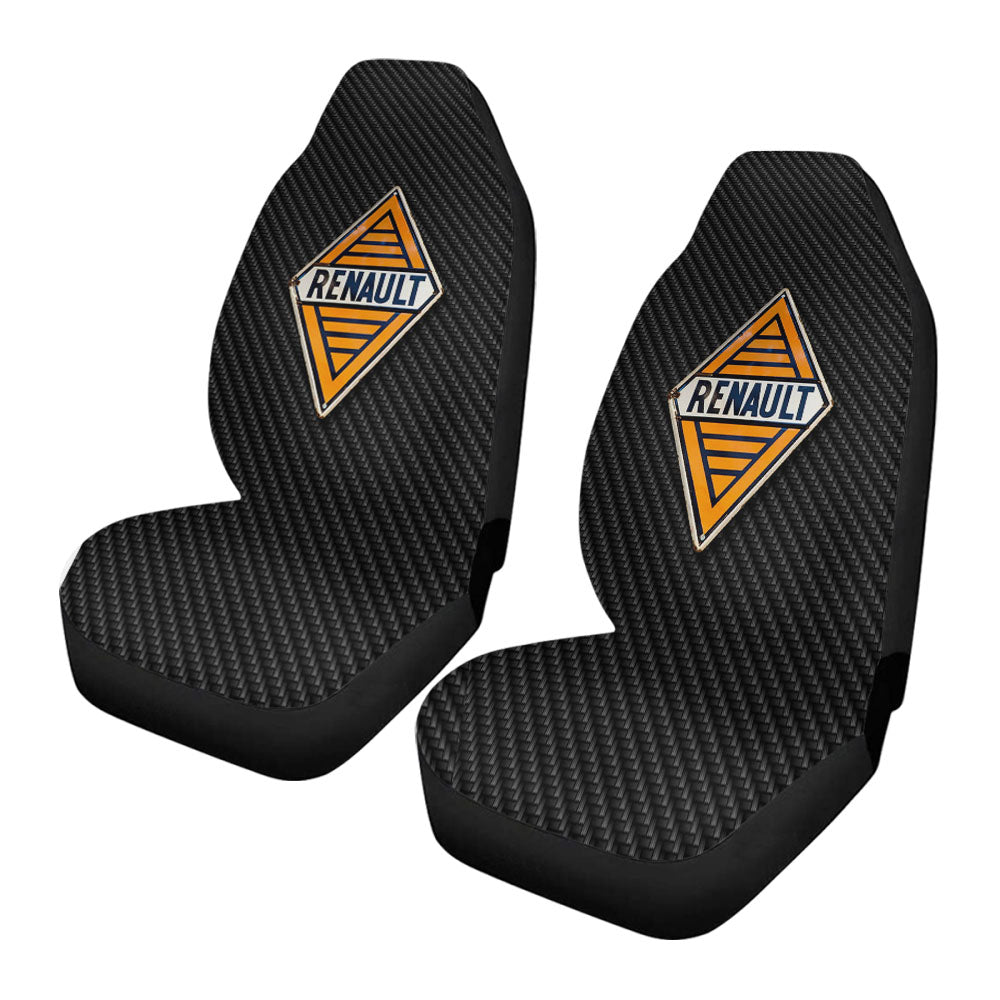 Renault Vintage Logo Carbon Fiber Car Seat Covers