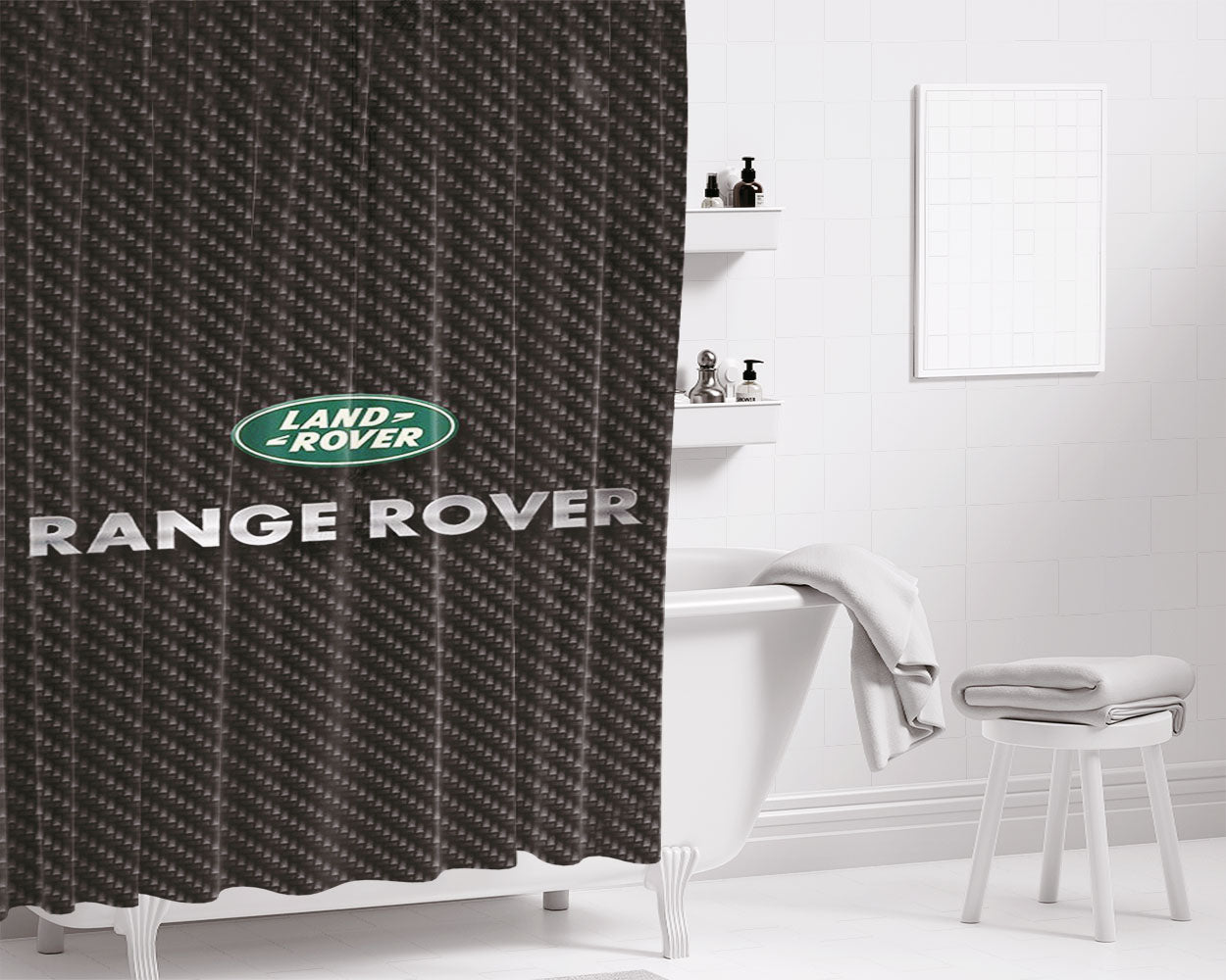 Range Rover New Bathroom Shower Curtain Fabric Waterproof | 66 X 72 Inch