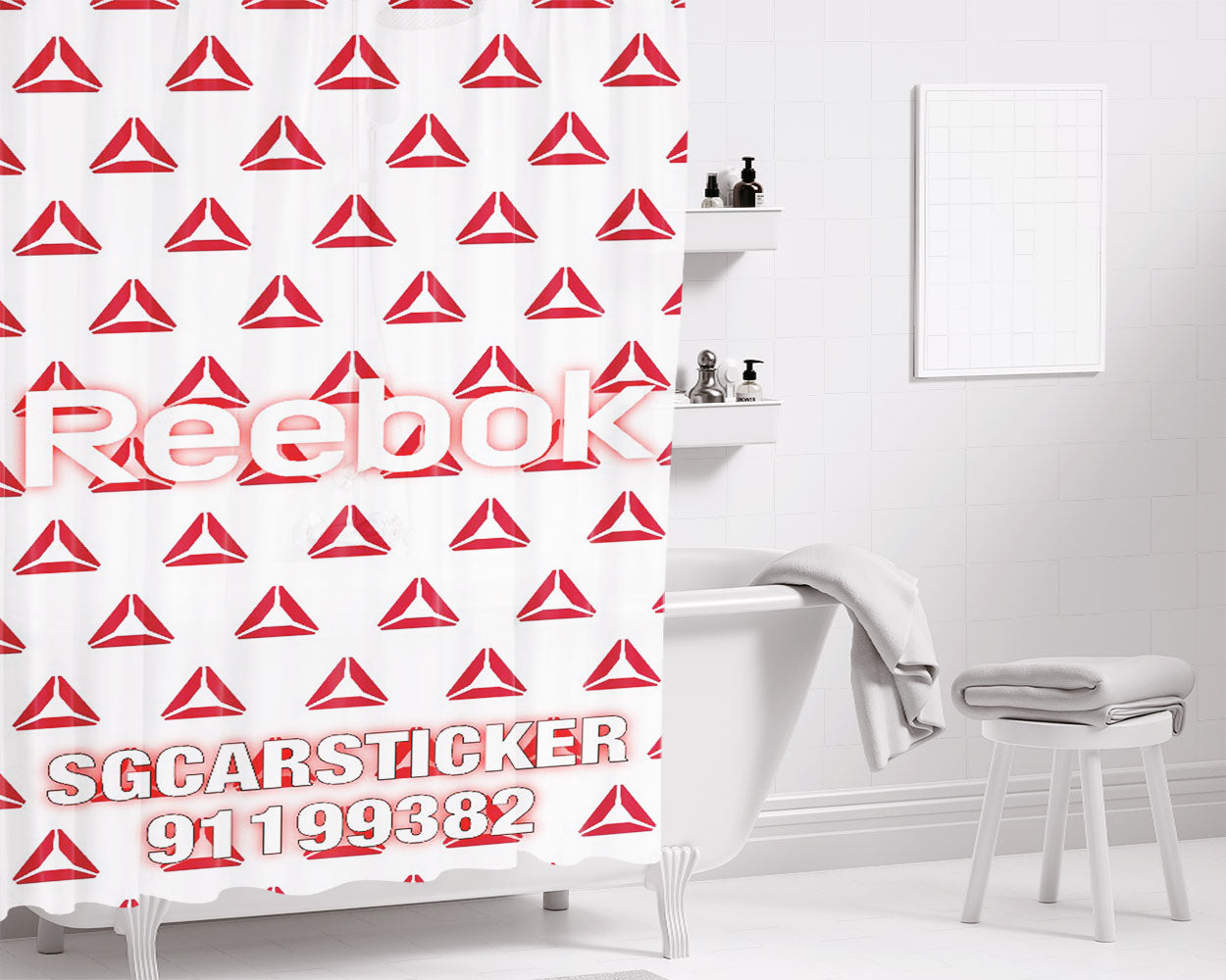 Redhead Girl Art Bathroom Shower Curtain Fabric Waterproof | 66 X 72 Inch