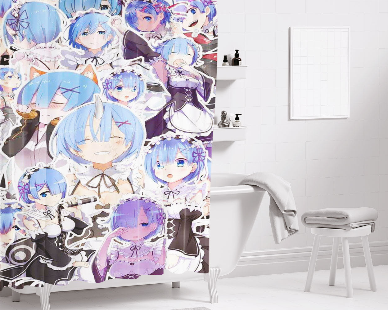 Reina Izumi Musaigen No Phantom World Bathroom Shower Curtain Fabric Waterproof | 66 X 72 Inch