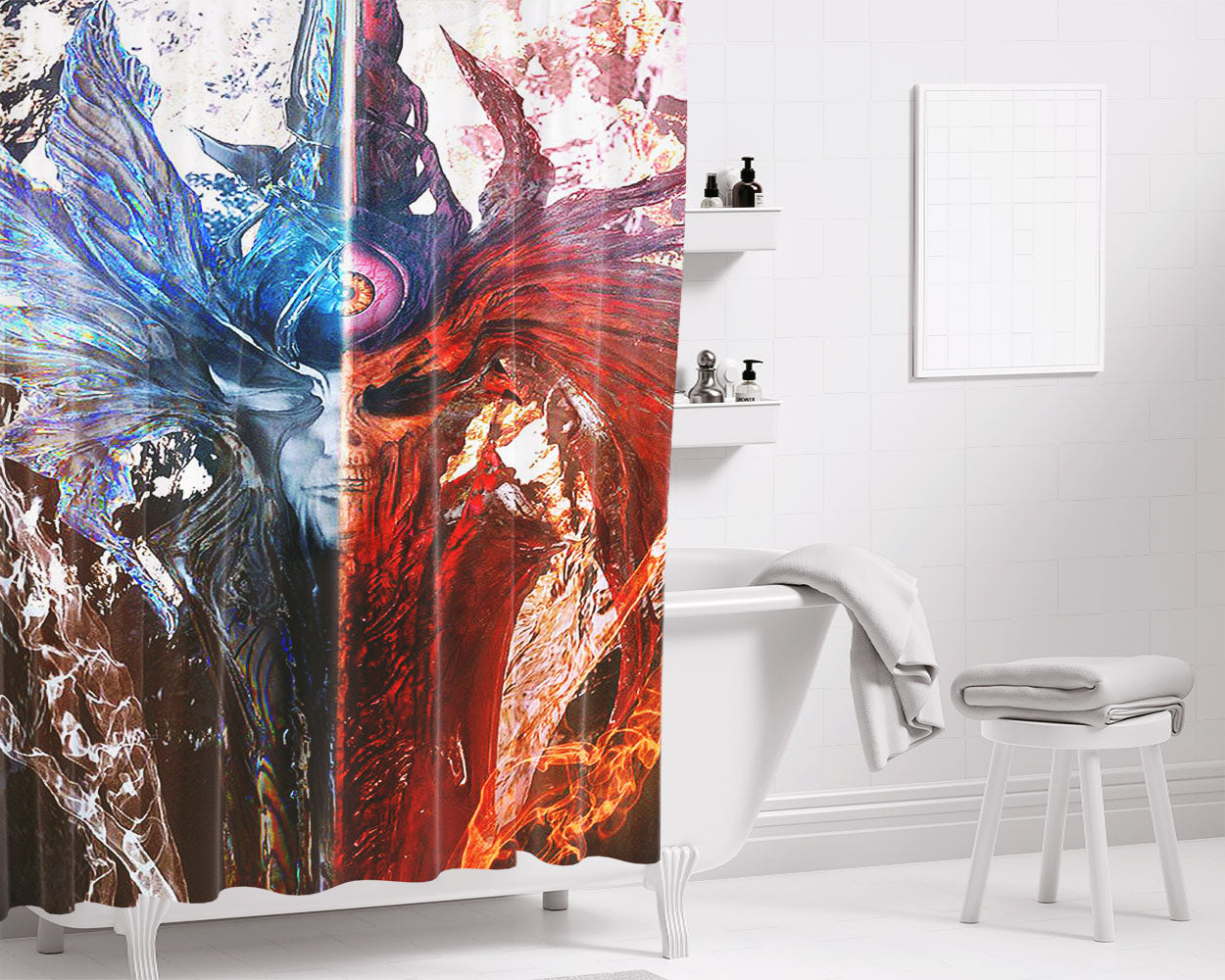 Soul Edge And Soul Calibur Sword Bathroom Shower Curtain Fabric Waterproof | 66 X 72 Inch