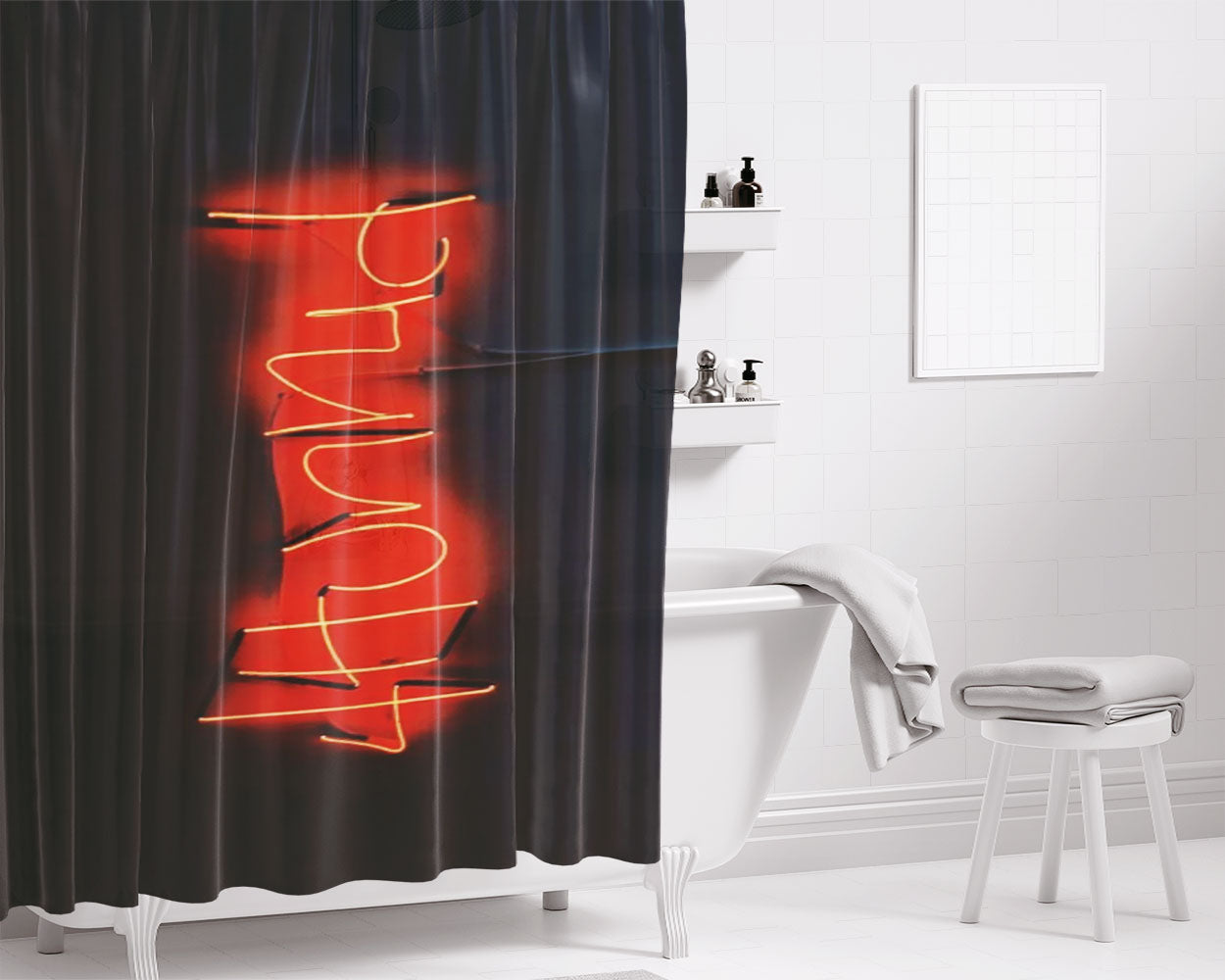 10 Zidane Franc Bathroom Shower Curtain Fabric Waterproof | 66 X 72 Inch