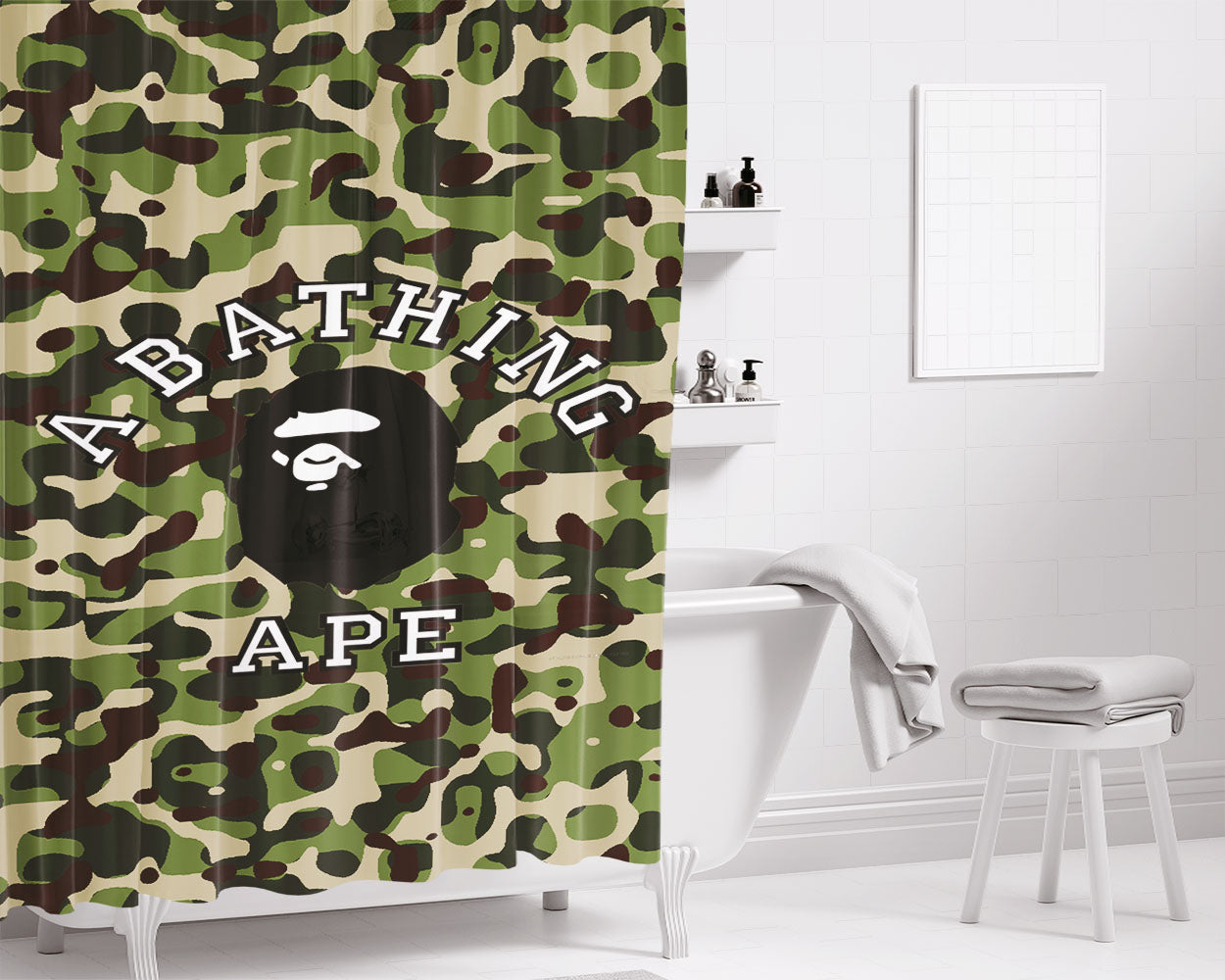 A7Z From Net Bathroom Shower Curtain Fabric Waterproof | 66 X 72 Inch