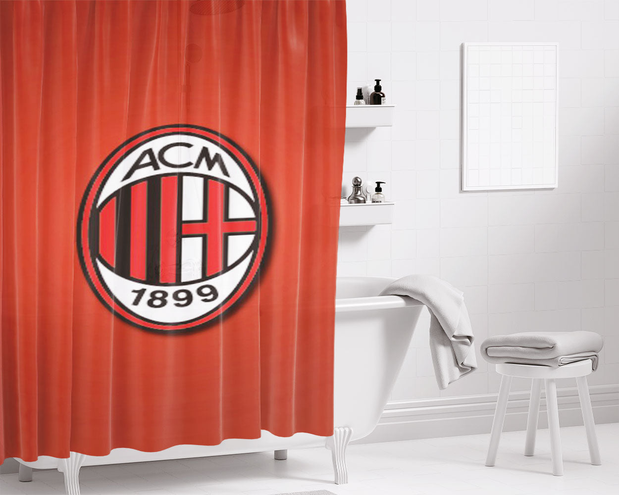 Ac Dc Bathroom Shower Curtain Fabric Waterproof | 66 X 72 Inch