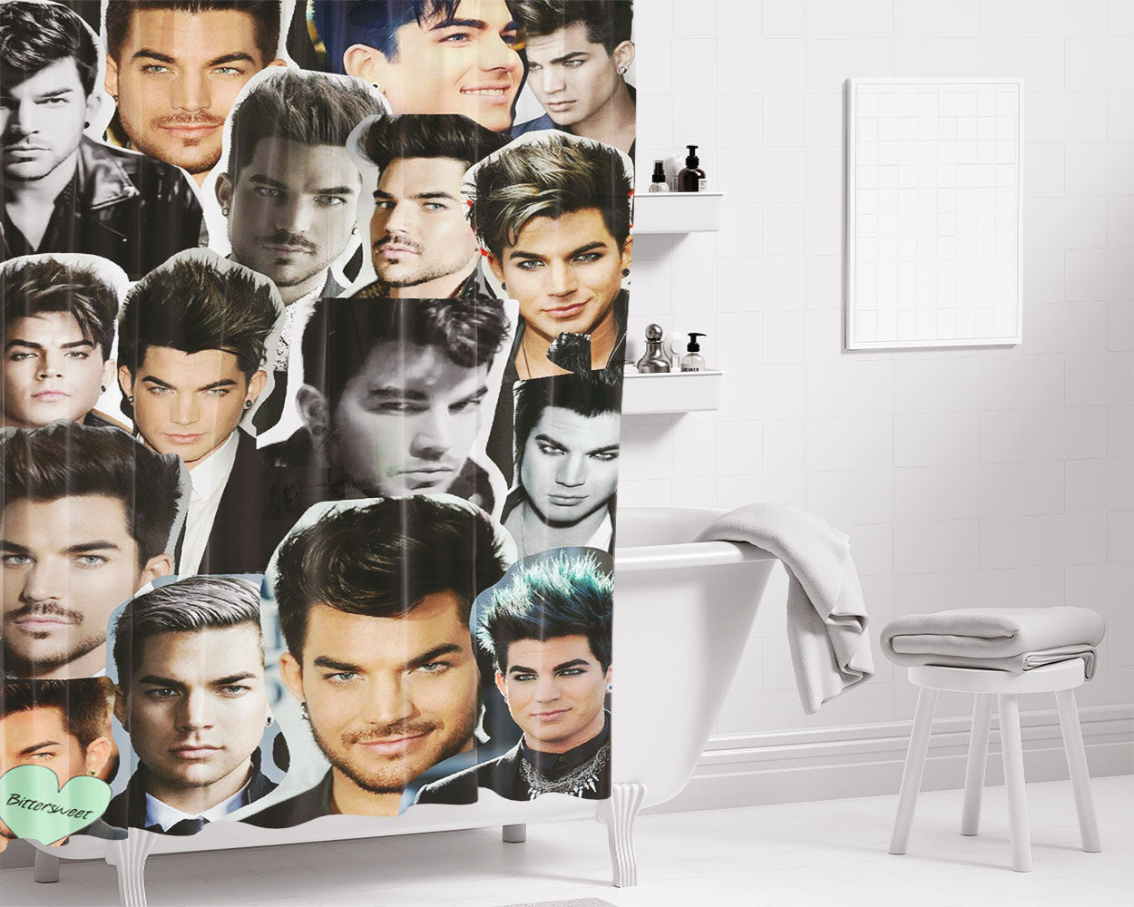 Adam Isac Jackson Bathroom Shower Curtain Fabric Waterproof | 66 X 72 Inch