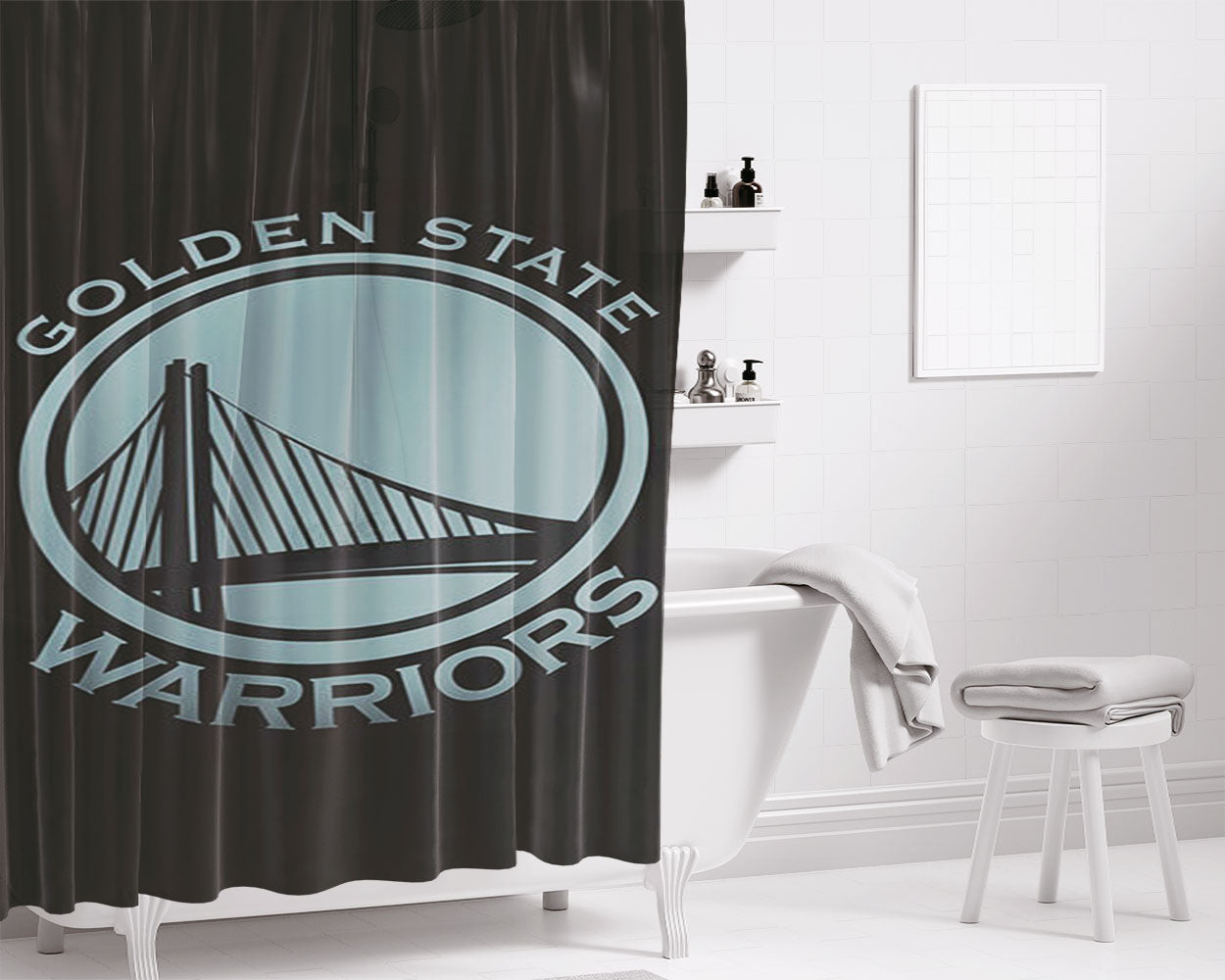 Adele Wallpaper Bathroom Shower Curtain Fabric Waterproof | 66 X 72 Inch