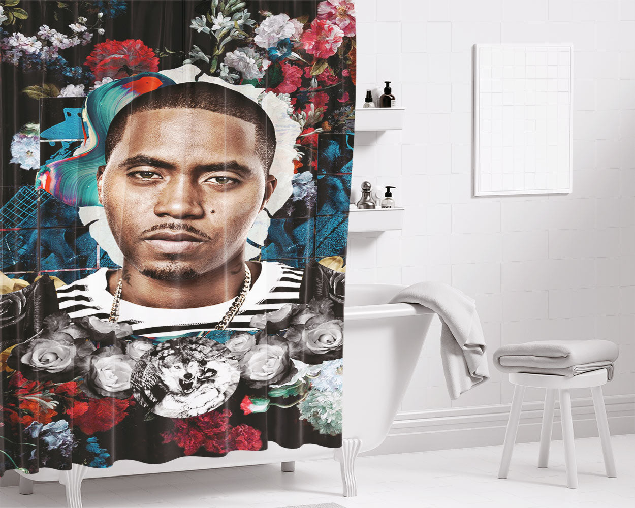 Aesthetics Noragami Bishamon Eyes Bathroom Shower Curtain Fabric Waterproof | 66 X 72 Inch