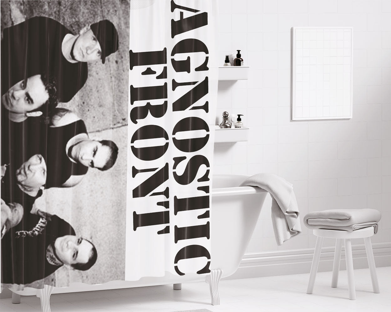 Agnez And Fluffy Bathroom Shower Curtain Fabric Waterproof | 66 X 72 Inch