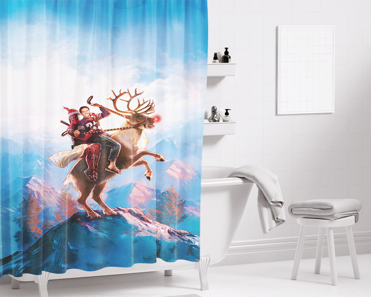 Once Upon A Dead Bathroom Shower Curtain Fabric Waterproof | 66 X 72 Inch