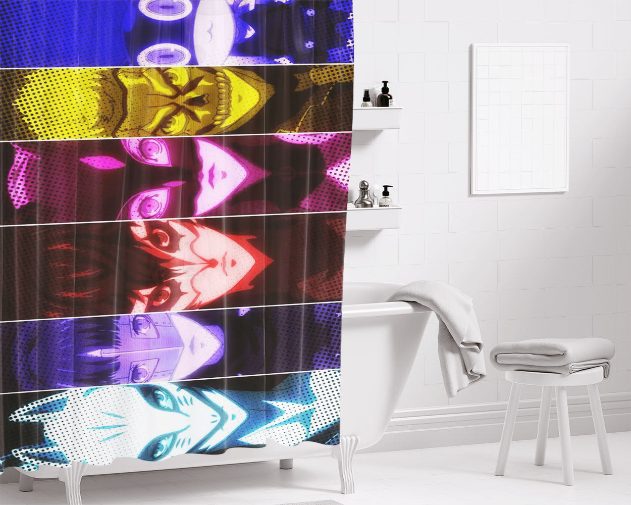 Persona Charac Bathroom Shower Curtain Fabric Waterproof | 66 X 72 Inch