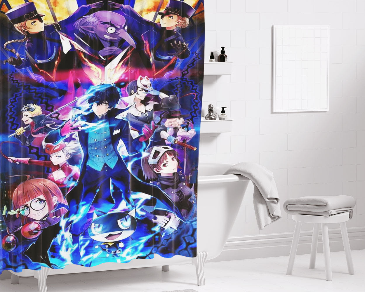 Persona Po Bathroom Shower Curtain Fabric Waterproof | 66 X 72 Inch