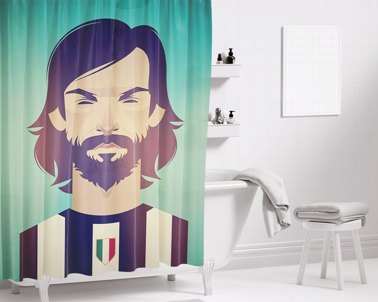 Andi Warhol Bathroom Shower Curtain Fabric Waterproof | 66 X 72 Inch