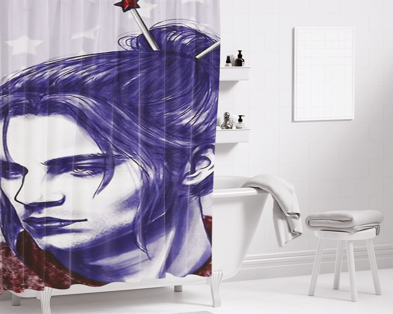 Bucky Bun Bathroom Shower Curtain Fabric Waterproof | 66 X 72 Inch
