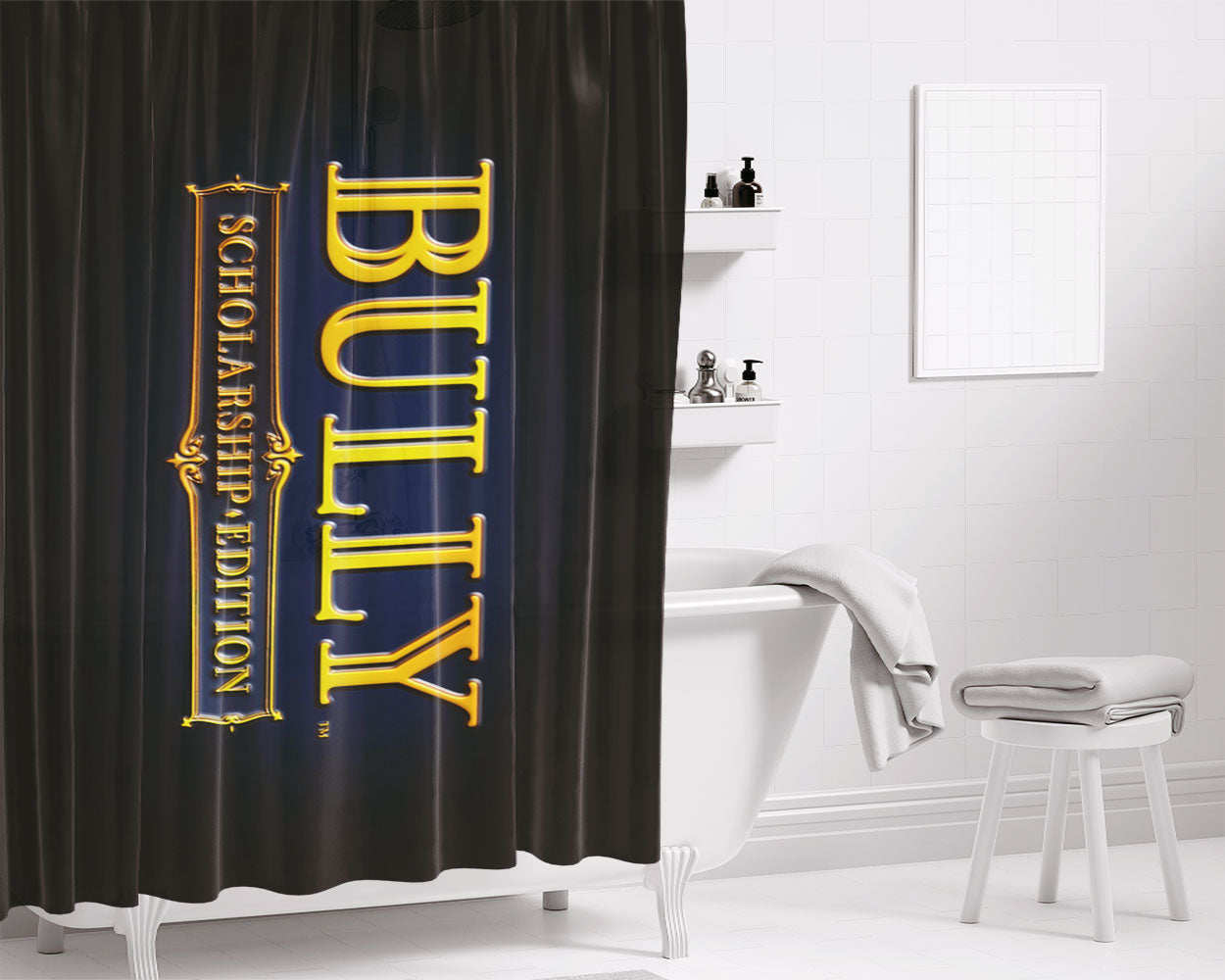Bully Scholarship Edition Bathroom Shower Curtain Fabric Waterproof | 66 X 72 Inch