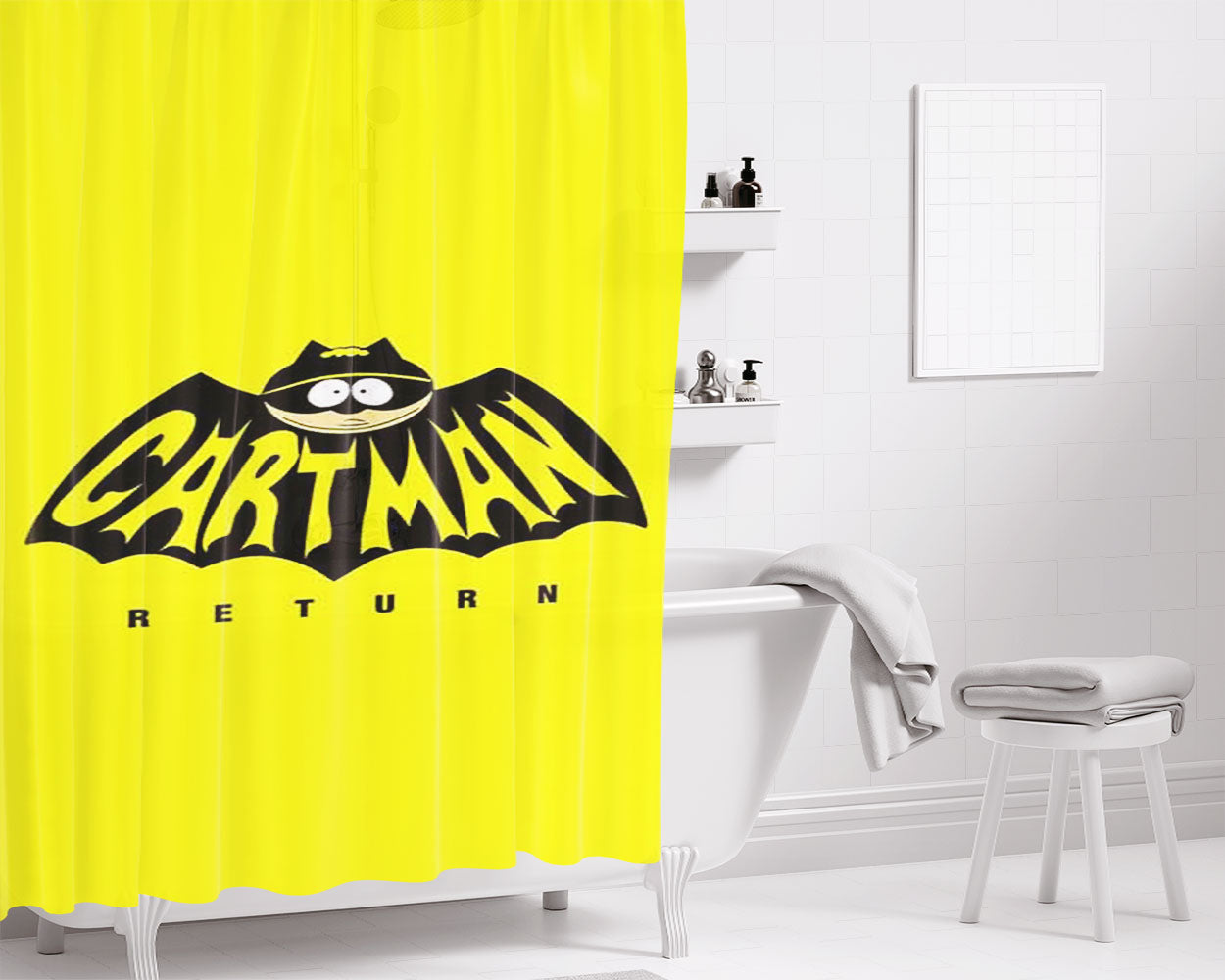 Cartman Bathroom Shower Curtain Fabric Waterproof | 66 X 72 Inch