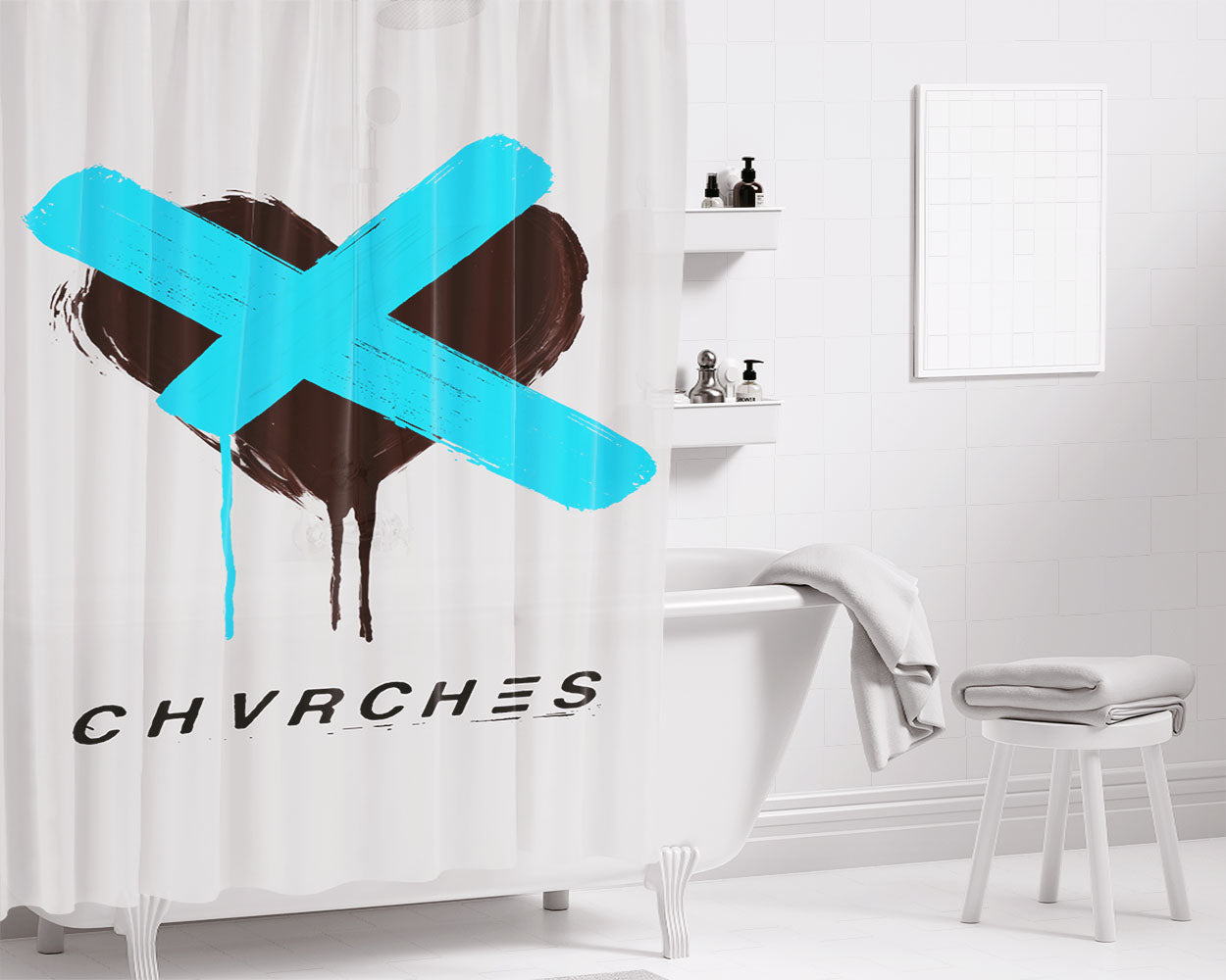 Chvr Bathroom Shower Curtain Fabric Waterproof | 66 X 72 Inch