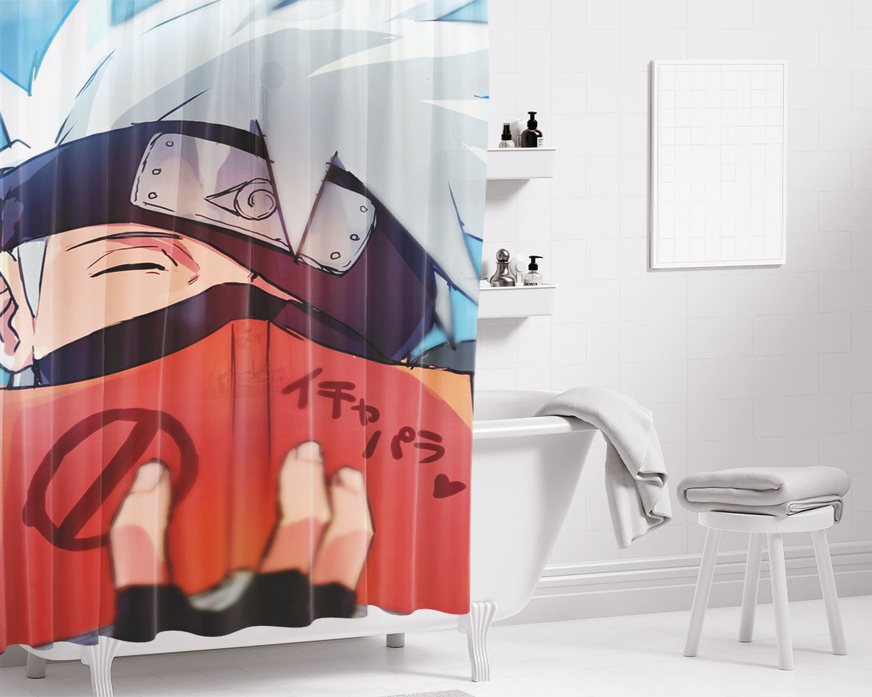 Hatake Kak Bathroom Shower Curtain Fabric Waterproof | 66 X 72 Inch