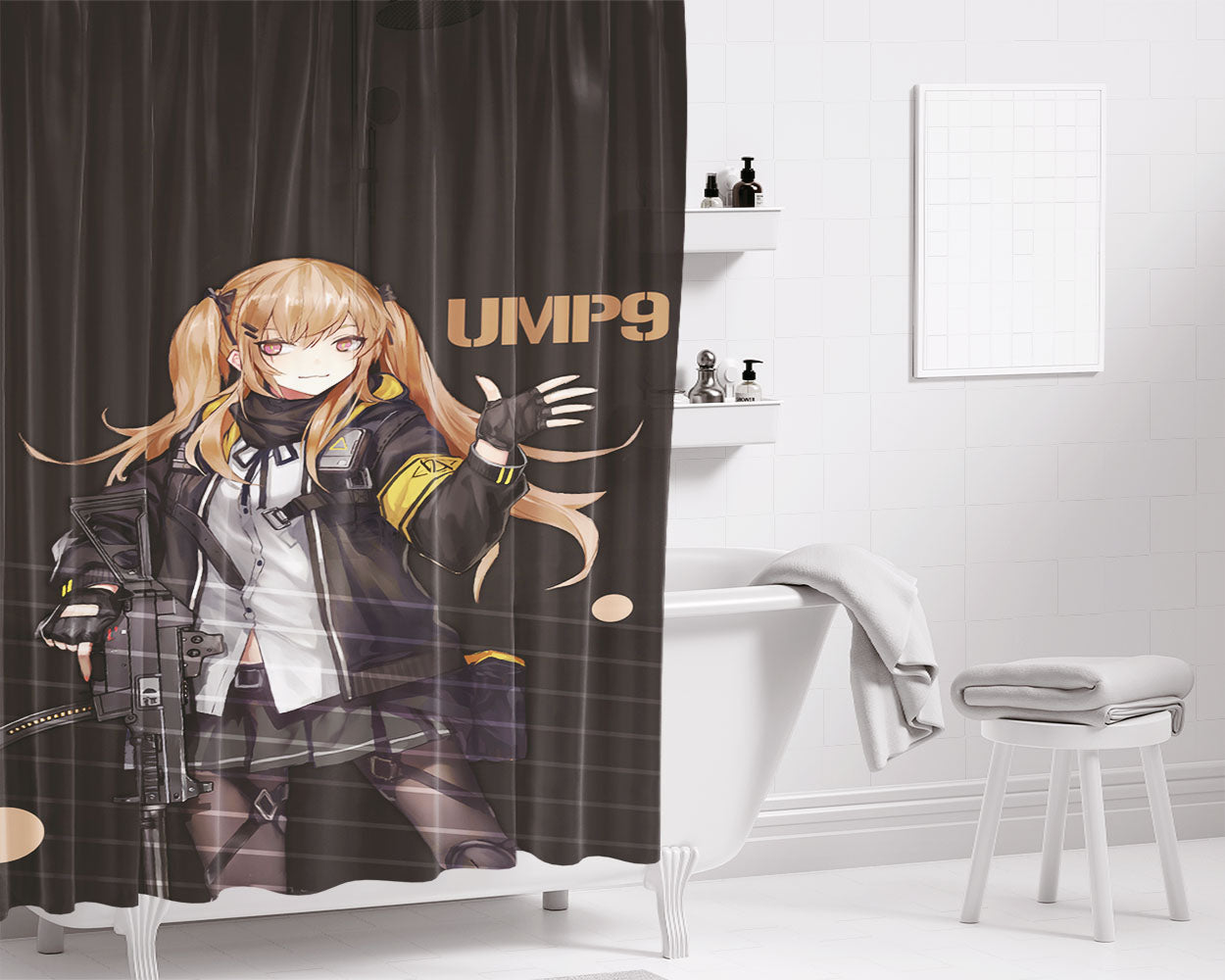 Heckler And Koch Ump Bathroom Shower Curtain Fabric Waterproof | 66 X 72 Inch