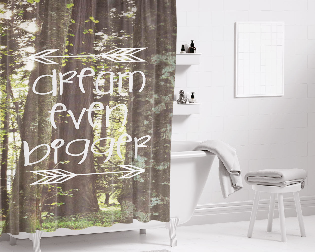 Inspector Gadget White Background Bathroom Shower Curtain Fabric Waterproof | 66 X 72 Inch