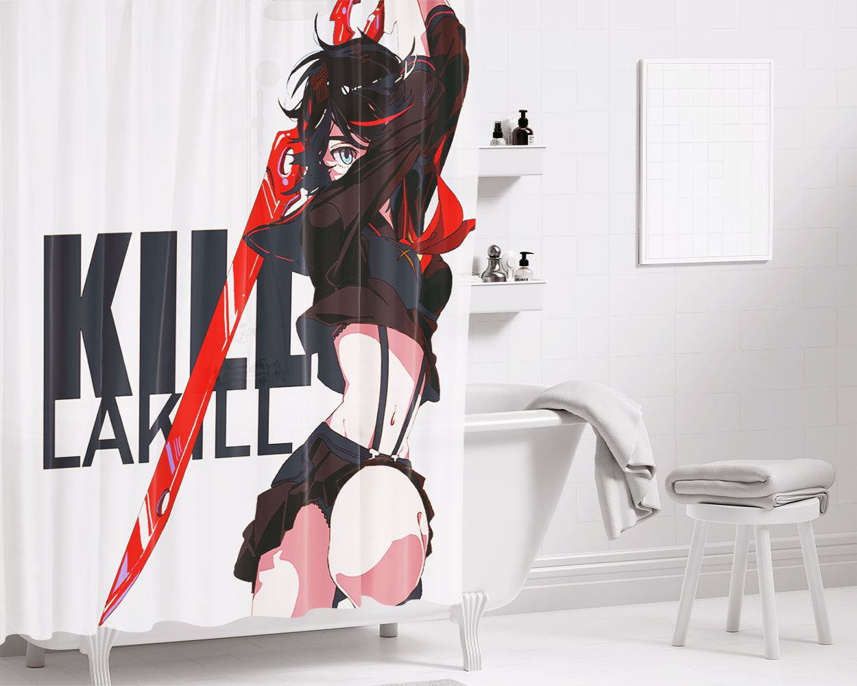 Cover Kill La Kill Bathroom Shower Curtain Fabric Waterproof | 66 X 72 Inch