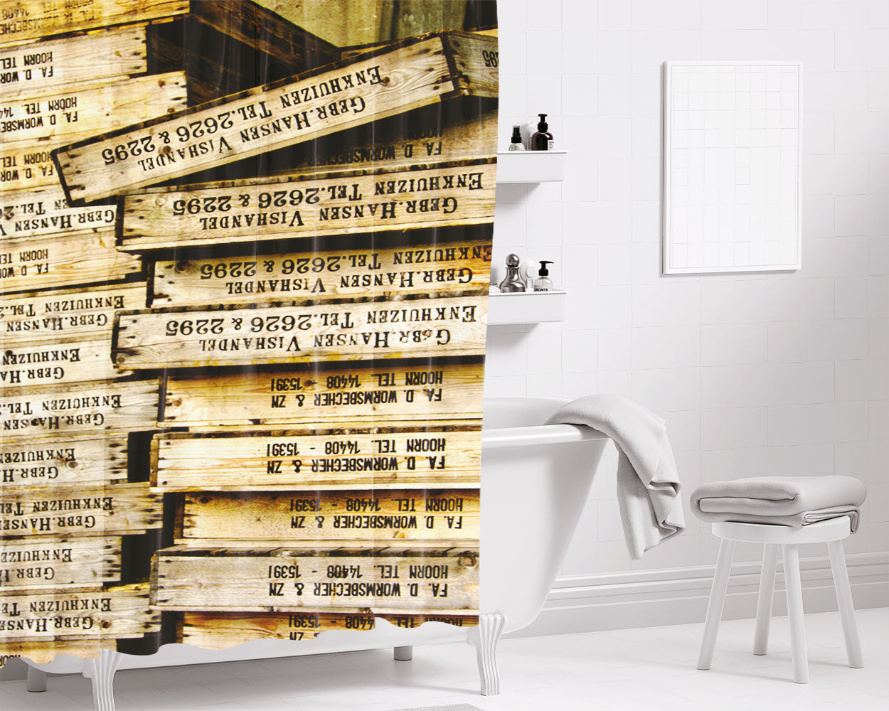 Danbo And Toki Bathroom Shower Curtain Fabric Waterproof | 66 X 72 Inch