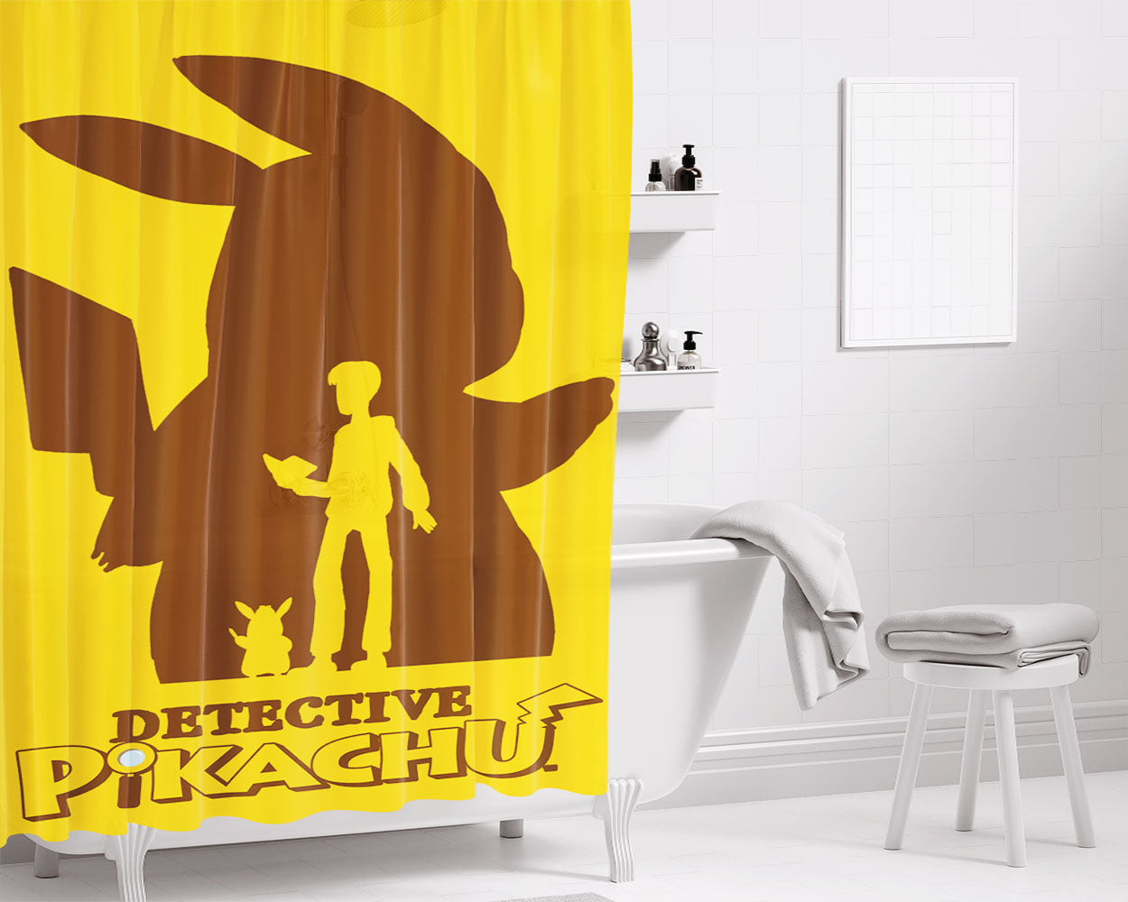 Detective Puppet Fnaf Bathroom Shower Curtain Fabric Waterproof | 66 X 72 Inch