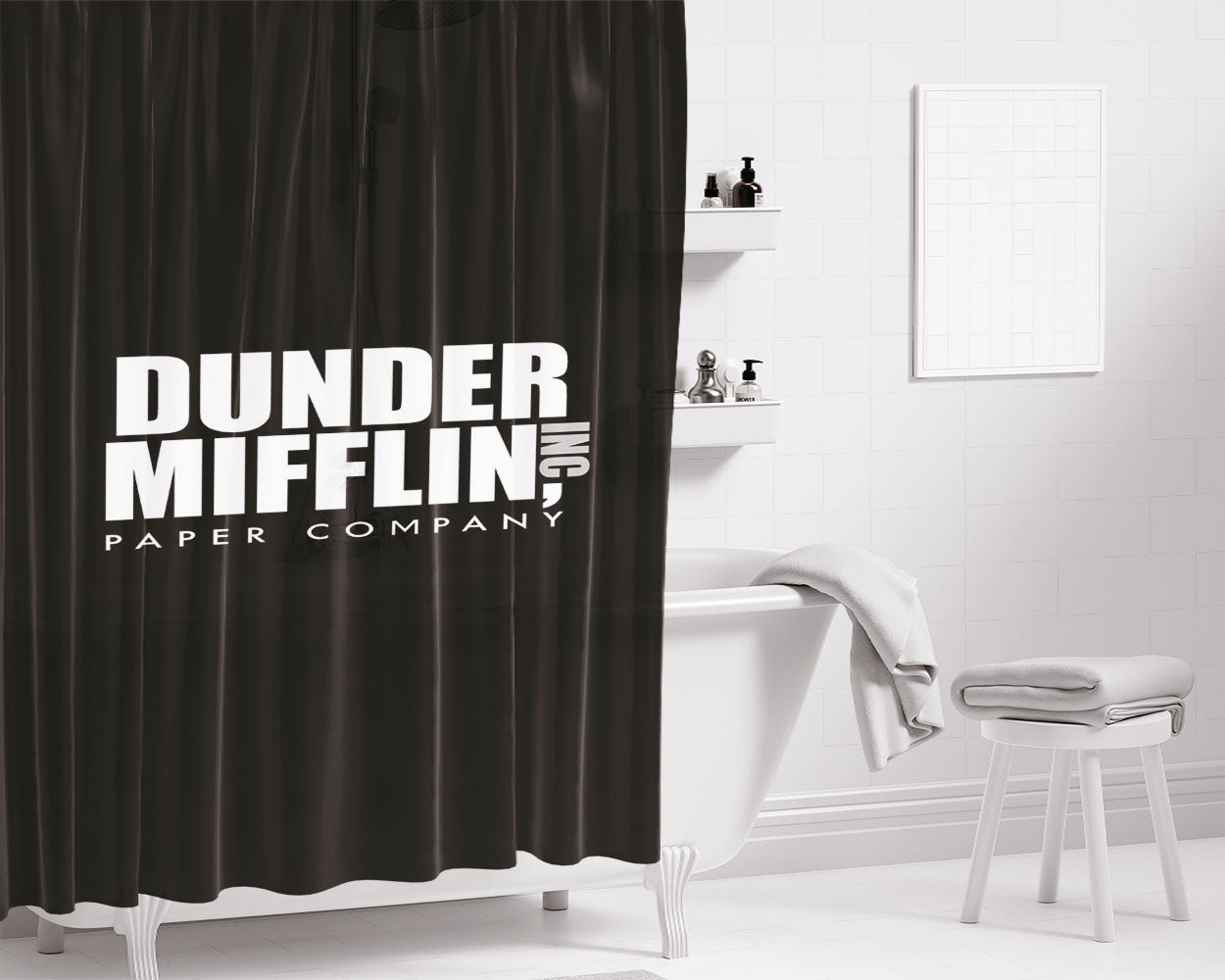 Dunder Mifflin Dwight Bathroom Shower Curtain Fabric Waterproof | 66 X 72 Inch