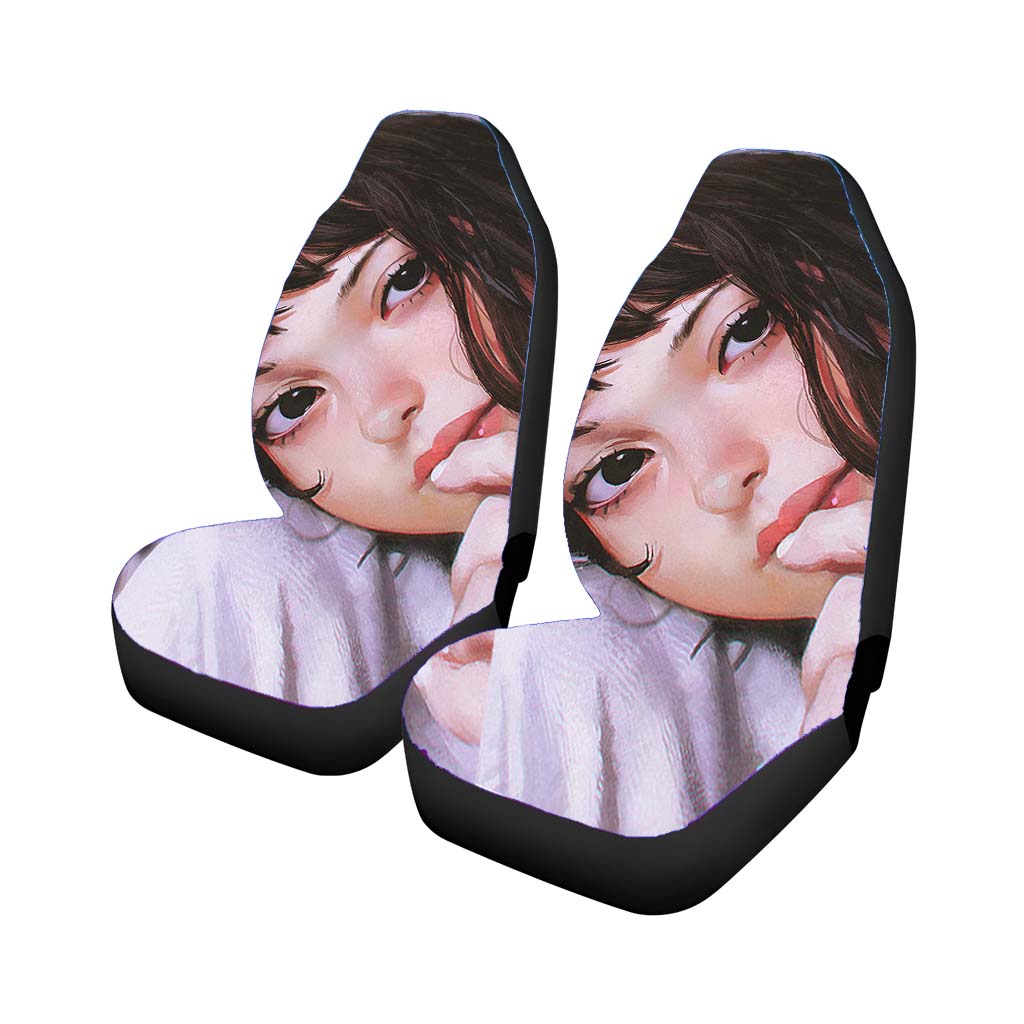 Ilya Face Anime Girl Art Car Seat Covers