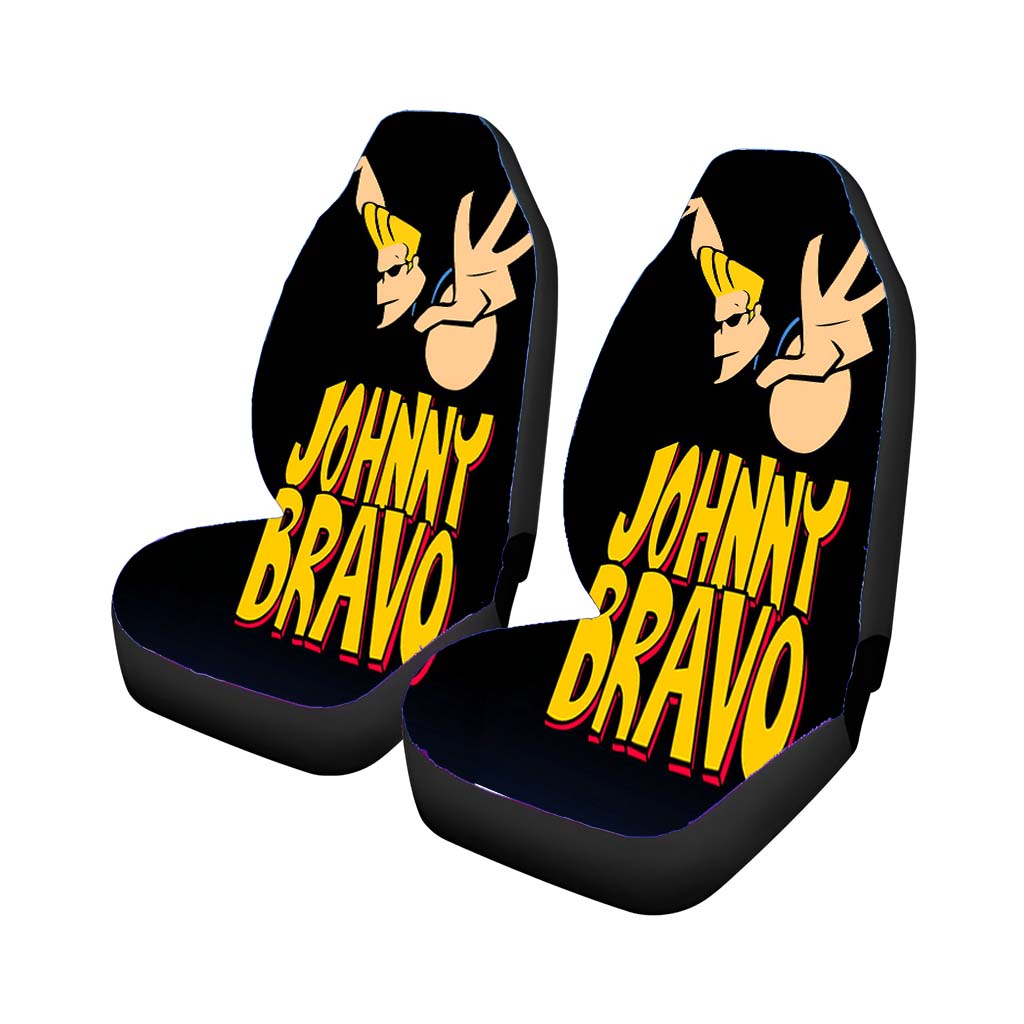 Johnny Bravo Dance On Black Car Seat Covers