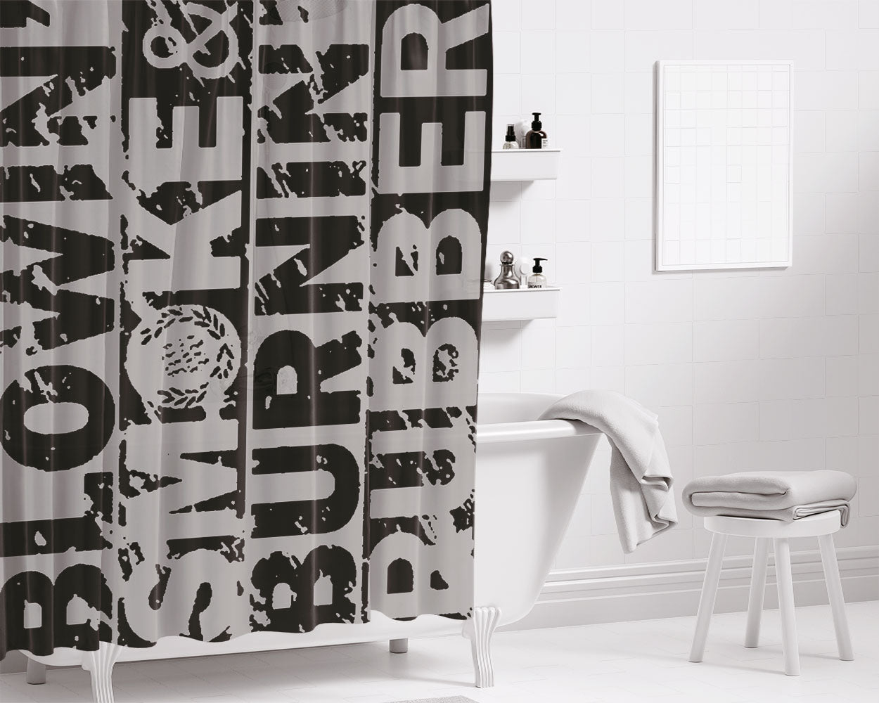 Blow Smoke Burn Ru Bathroom Shower Curtain Fabric Waterproof | 66 X 72 Inch