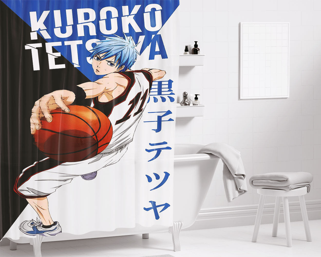 Kuroko Tetsuya Bathroom Shower Curtain Fabric Waterproof | 66 X 72 Inch