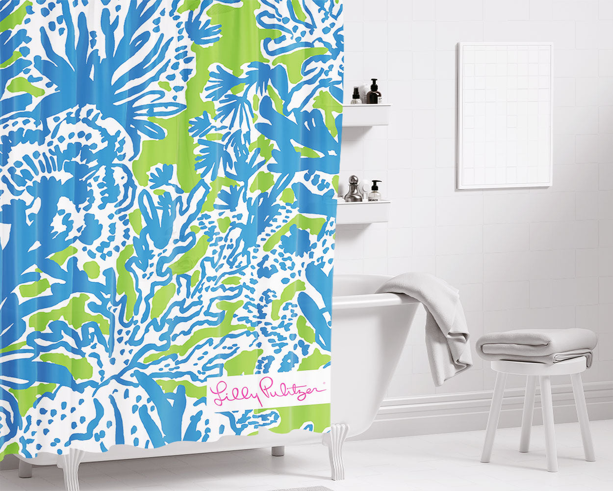 Lilly Pulitzer Biggest Bathroom Shower Curtain Fabric Waterproof | 66 X 72 Inch