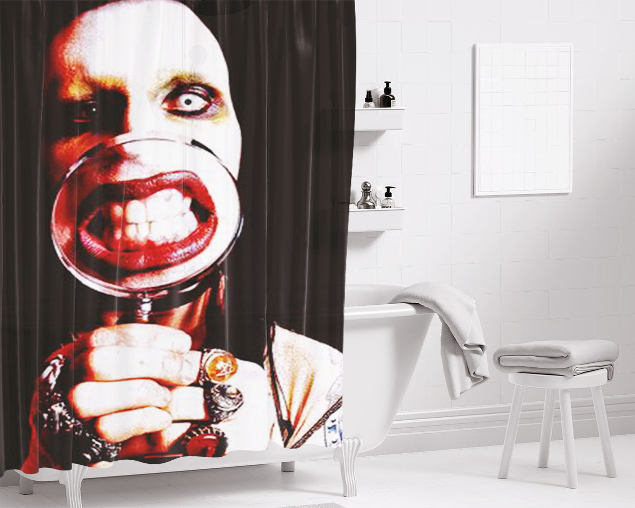 Marilyn Manson Bathroom Shower Curtain Fabric Waterproof | 66 X 72 Inch