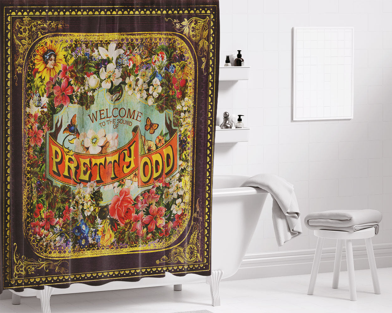 Welcome To Roswell Bathroom Shower Curtain Fabric Waterproof | 66 X 72 Inch