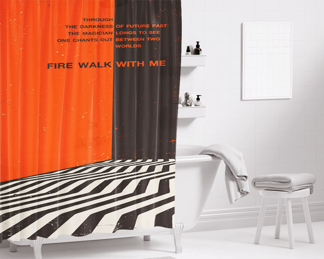 Welcome To The Black Parade Prismacolour Pencil Bathroom Shower Curtain Fabric Waterproof | 66 X 72 Inch