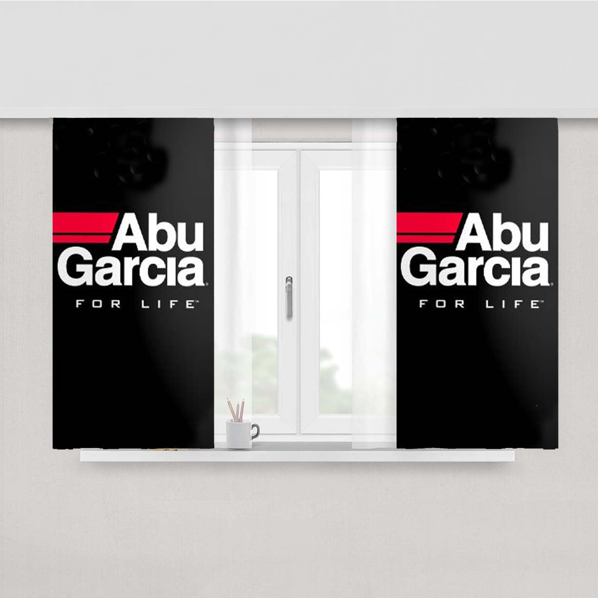 Abu Garcia Fishing Reel For Life Fabric Window Curtains