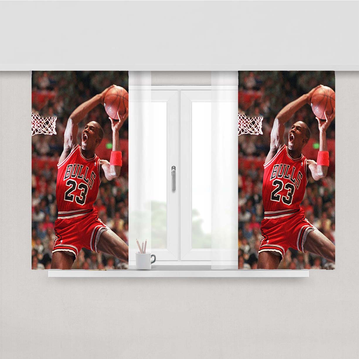 Air Jordan Basketball Fabric Window Curtains
