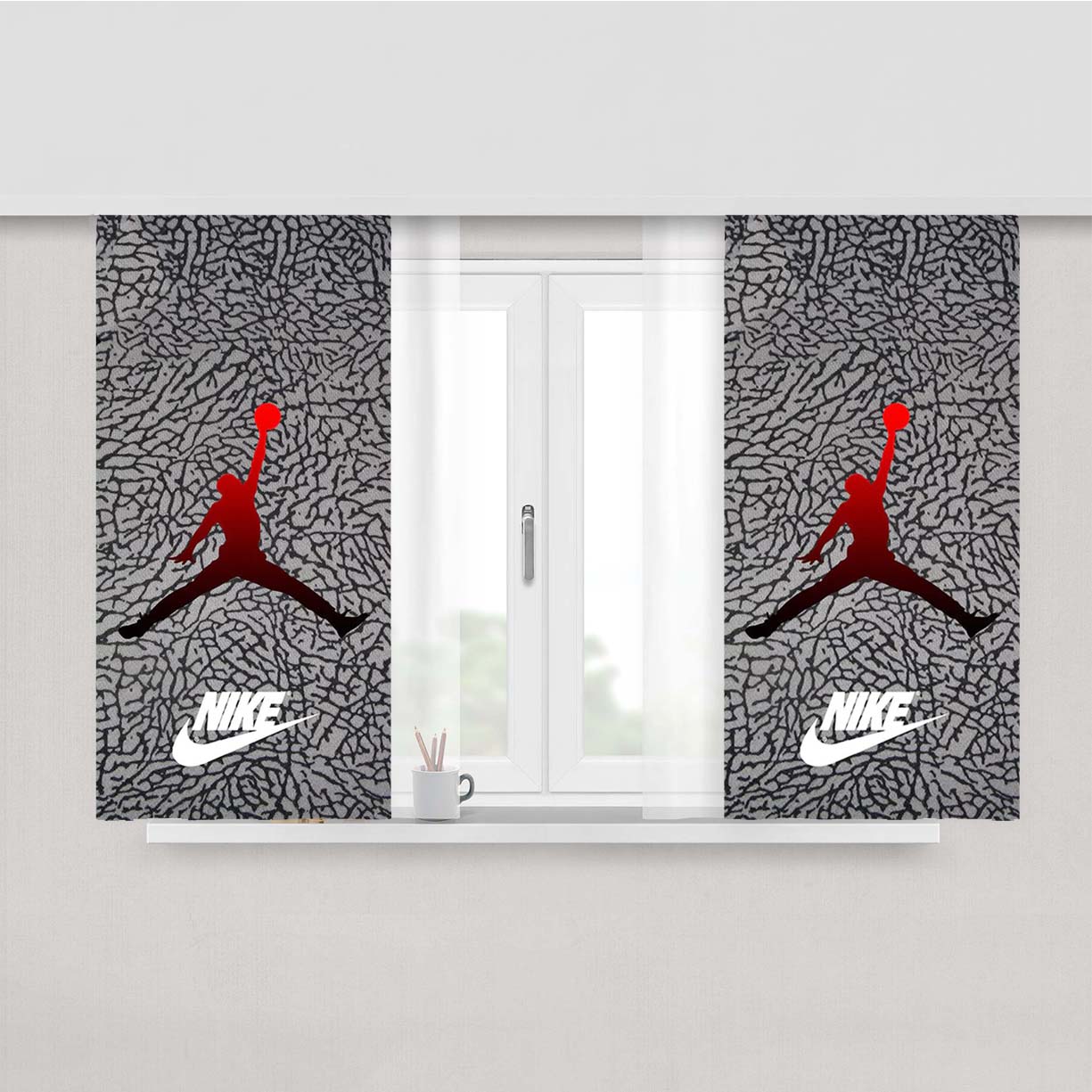 Air Jordan Elephant 1 Fabric Window Curtains