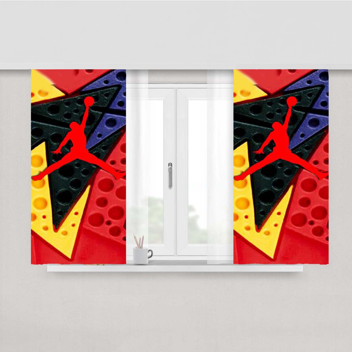 Air Jordan Retro 7 Raptors Fabric Window Curtains