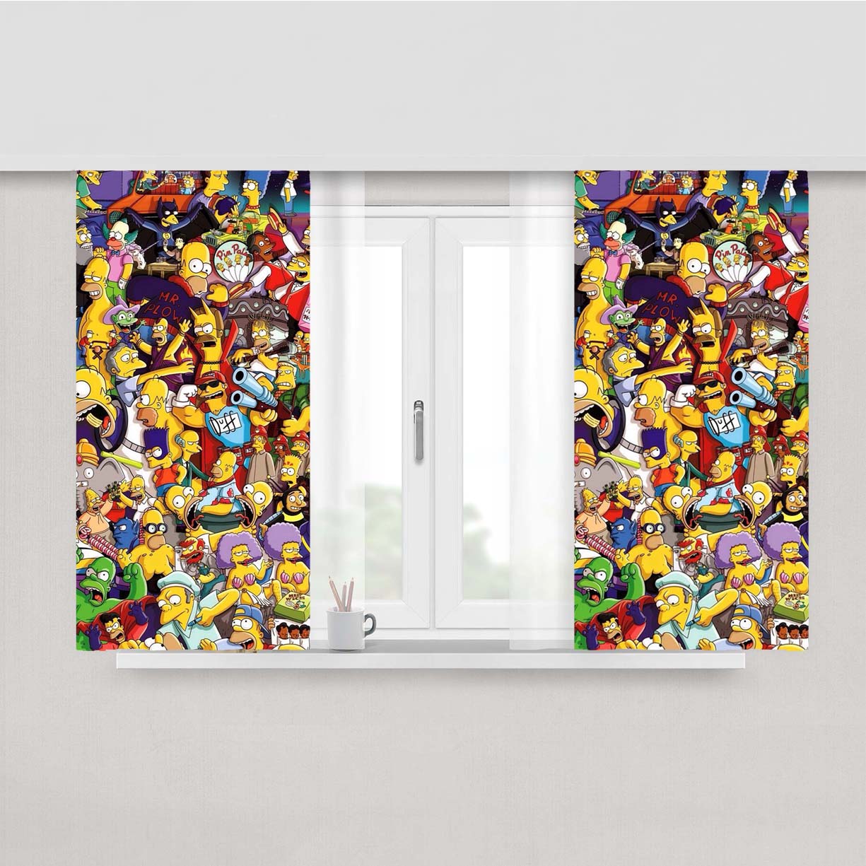 All Pattern The Simpson Peach Skin Window Curtains