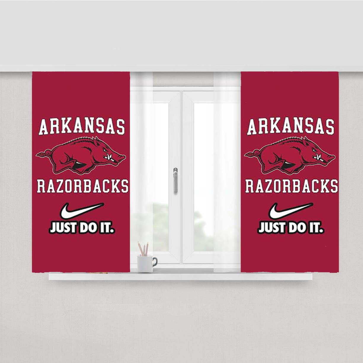 Arkansas Razorbacks Nike Peach Skin Window Curtains