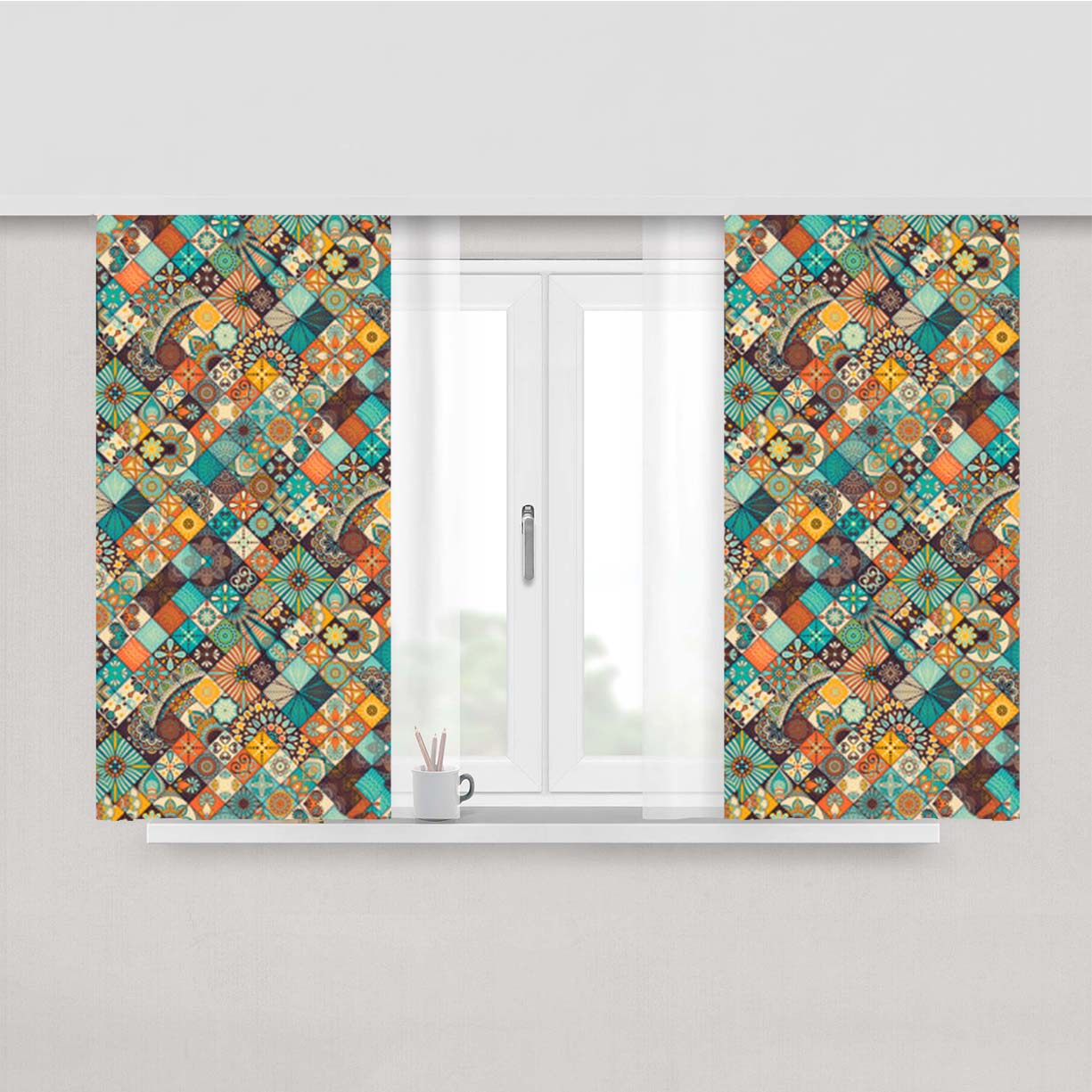 Bohemian Retro Peach Skin Window Curtains